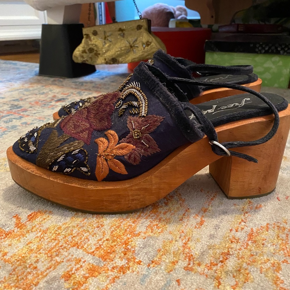 Free People Beaded Clogs
